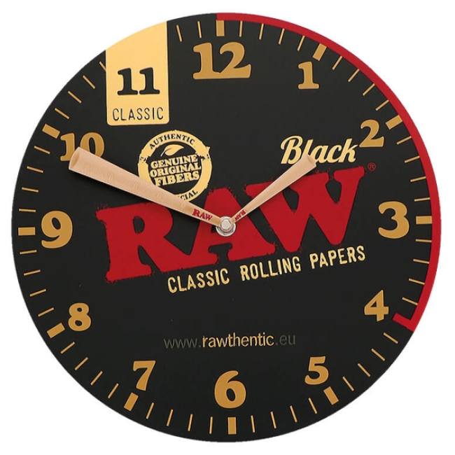 RAW Black Wall Clock 30cm