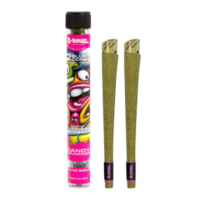 G-Rollz Terpene Infused Blunt Cones Candy Crunched 2pcs